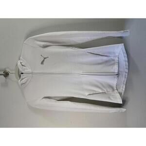 PUMA White Full-Zip Hoodie Women’s Small Performance Jacket